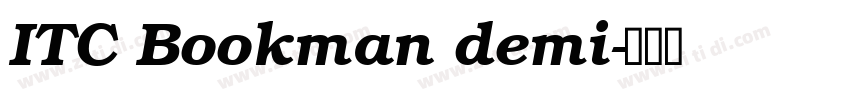 ITC Bookman demi字体转换